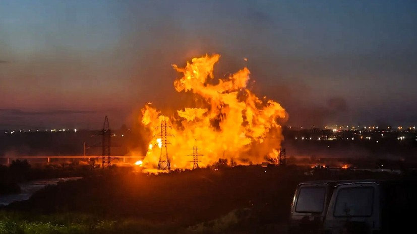 Глава Дагестана назвал разгерметизацию причиной пожара на газопроводе
