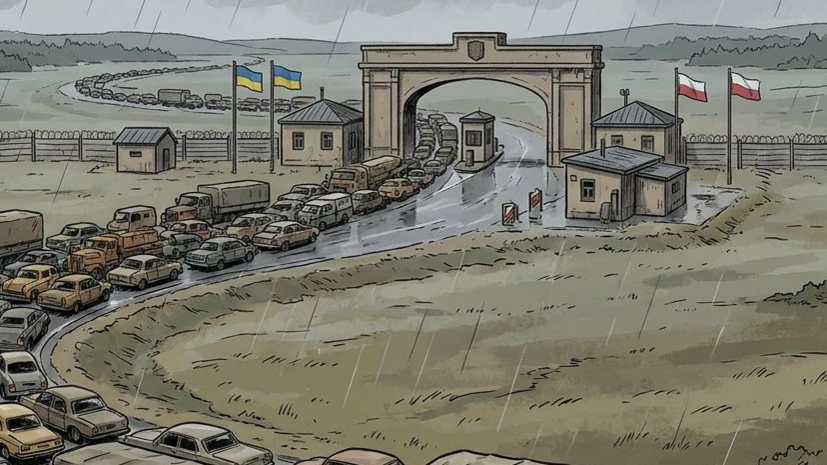 «СТРАНА.ua»: на границе Украины и Польши скопились сотни машин и автобусов