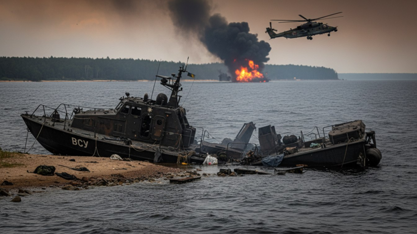 ВС России уничтожили боевой десантный катер Combat Boat 90 ВСУ