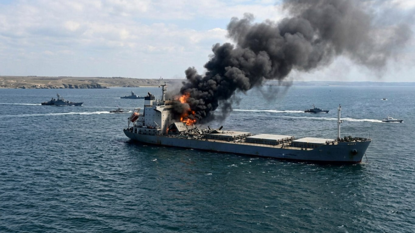 ВС России поразили в Чёрном море балкер, используемый для доставки грузов ВСУ