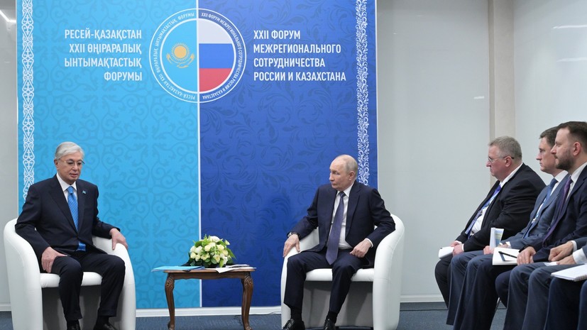 Путин сообщил о росте товарооборота России и Казахстана