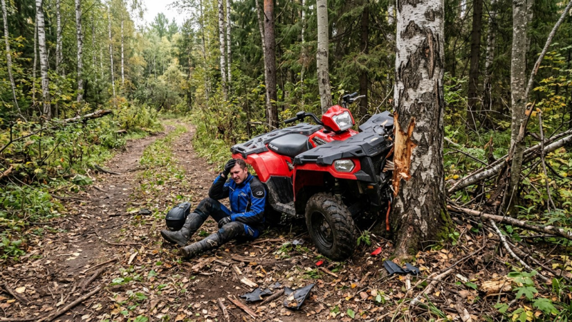 В Самарской области квадроцикл врезался в дерево, погибли два человека
