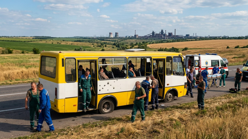 ВСУ атаковали автобус с работниками комбината в Запорожской области