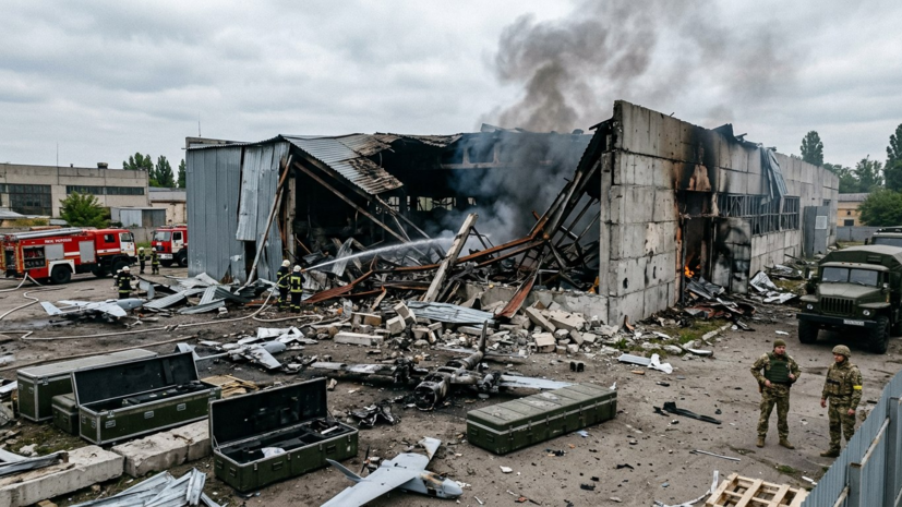 Российские войска ударили по месту хранения БПЛА-перехватчиков в Киеве