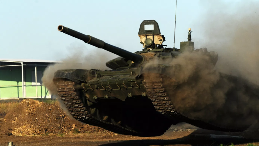 Экипаж танка Т-72Б3М поразил скопление боевиков ВСУ на Добропольском направлении