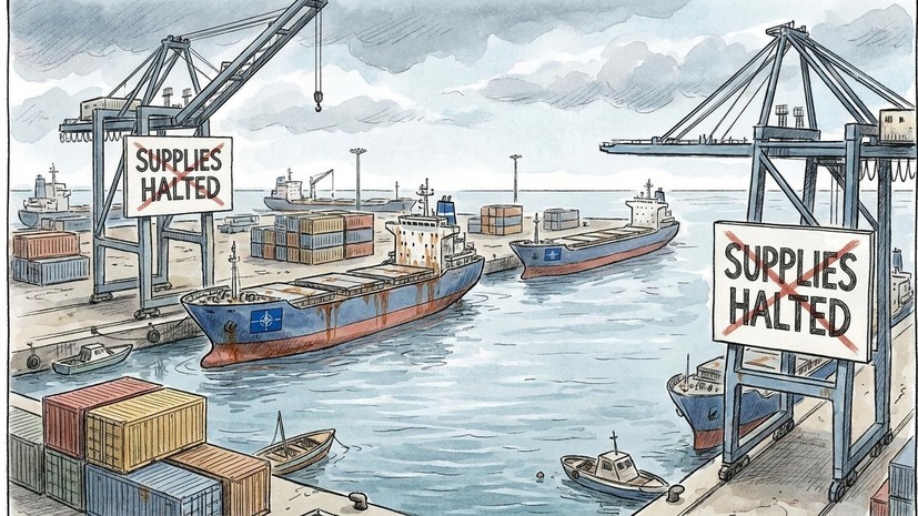 Морские поставки грузов НАТО на Украину практически остановились