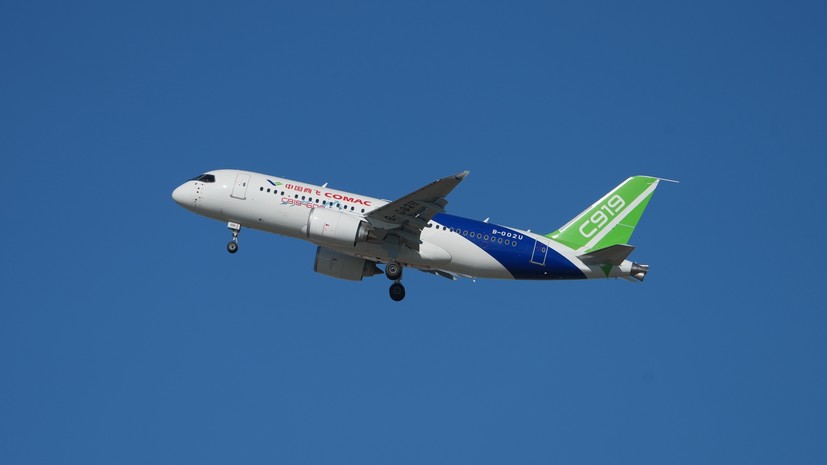 Китайский авиалайнер C919 выполнил первый регулярный международный рейс