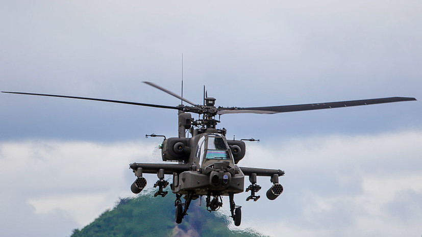 Американский ударный вертолёт AH-64 Apache разбился в Техасе