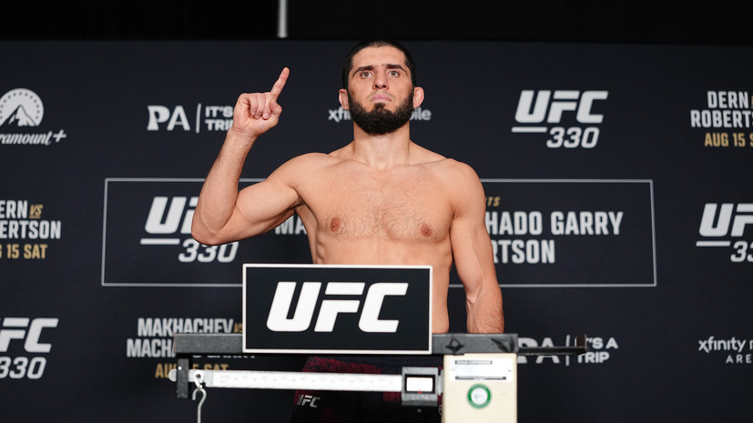 Махачев сделал вес перед титульным боем с Гэрри на UFC 330