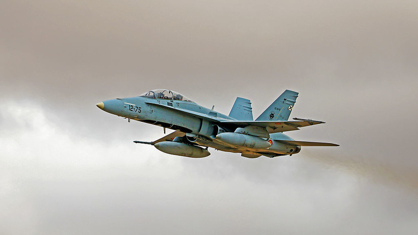 Минобороны Румынии: испанский F-18 сбил неизвестный БПЛА у Галаца