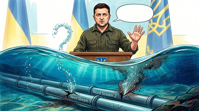 Зеленский заявил о якобы непричастности Киева к теракту на «Северных потоках»