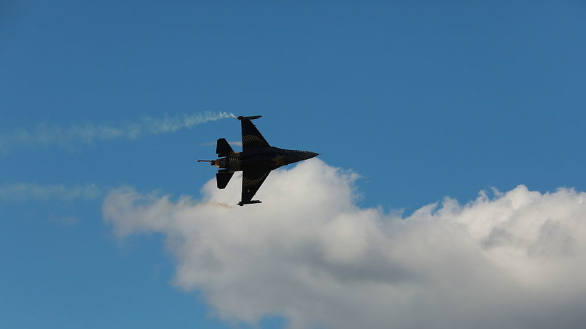 Истребитель F-16 потерпел крушение в штате Мичиган