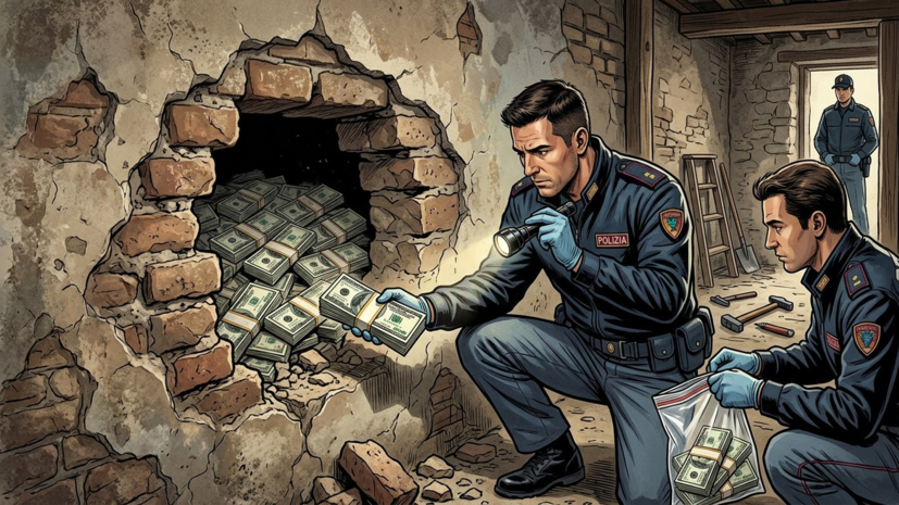 В Неаполе полиция обнаружила спрятанные в стене и мебели $3,6 млн