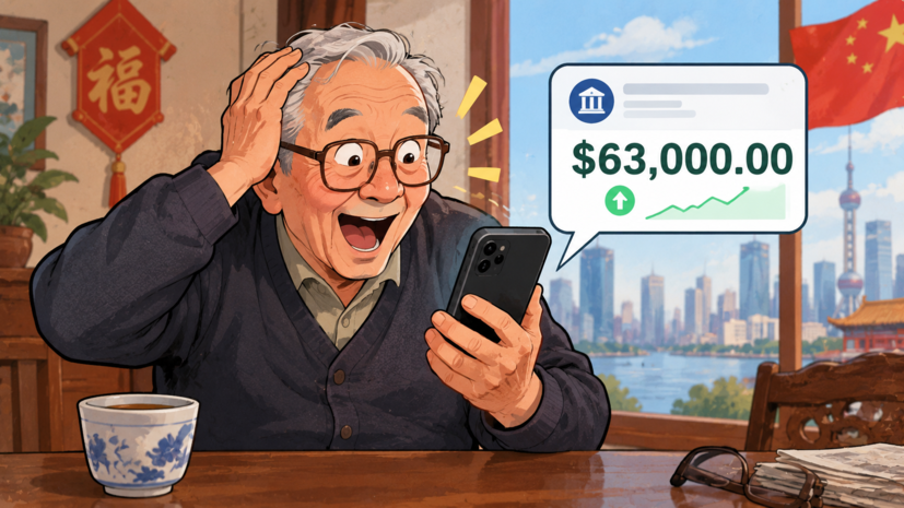 SCMP: в Китае 71-летний мужчина неожиданно обнаружил на счету $63 тысячи