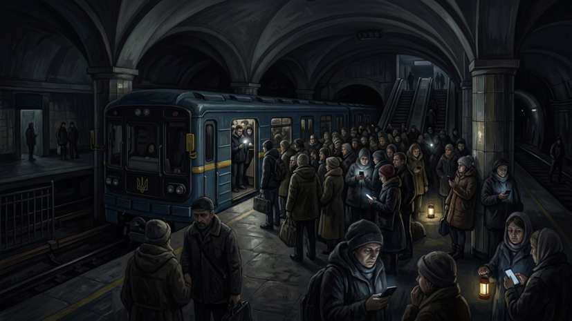 В Киеве остановилось метро из-за отключения электроснабжения
