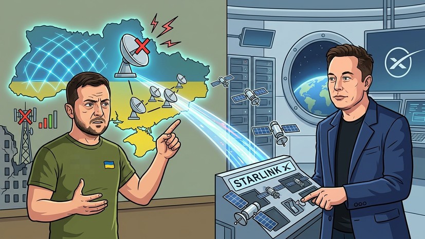 Зеленский призвал Маска восстановить полноценную работу Starlink на Украине