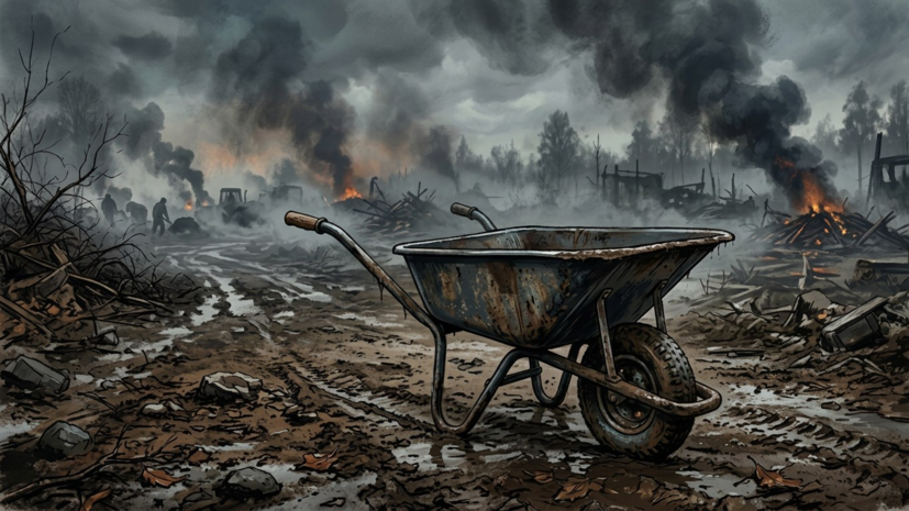 Раненую жительницу Алёшек довезли до больницы на мусорной тачке