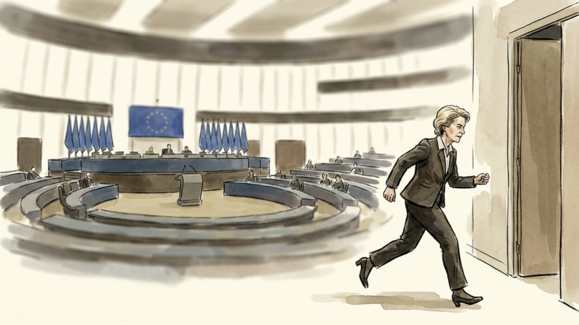 Фон дер Ляйен сбежала из зала Европарламента на фоне критики помощи Украине