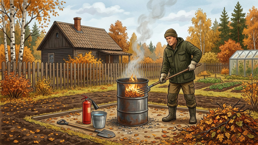 Юрист Султанов: сжигать листву на даче можно, но при соблюдении норм