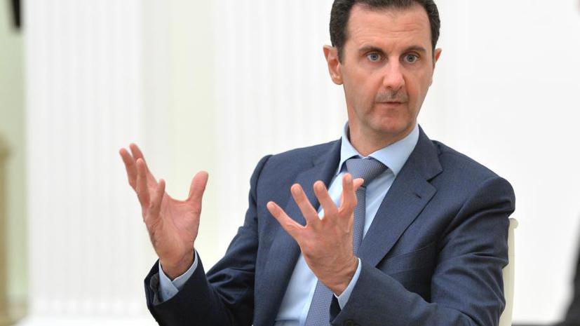 Башар Асад: Конфликт в Сирии затягивается из-за стремления стран Запада осуществить смену власти