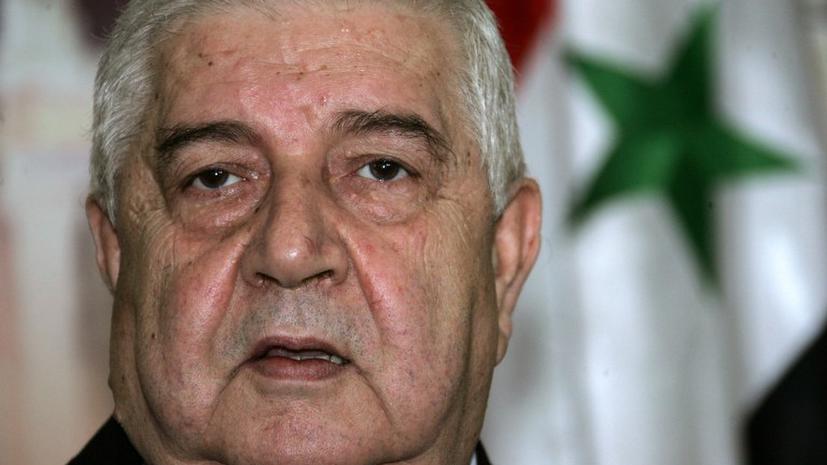 Министр иностранных дел Сирии призывал оппозицию к диалогу