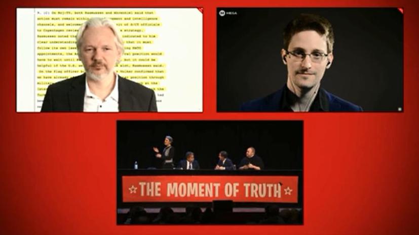 Джулиан Ассанж, Эдвард Сноуден и Ким Дотком сообща борются с мировой слежкой