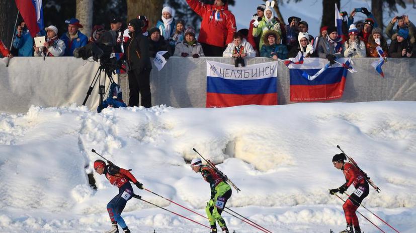 Команда Норвегии победила в олимпийской биатлонной смешанной эстафете