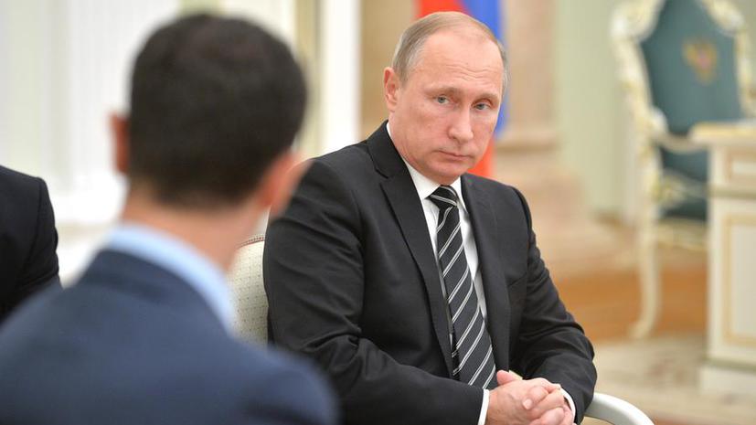 Владимир Путин по телефону обсудил с Башаром Асадом перемирие в Сирии