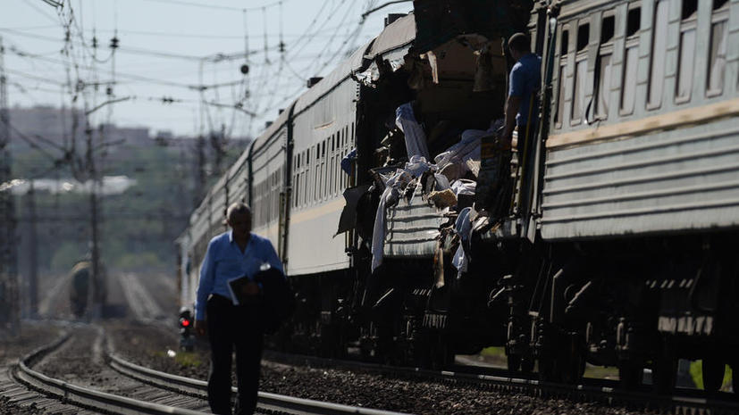 СК: Причиной столкновения поездов в Подмосковье стала неисправность рельсов