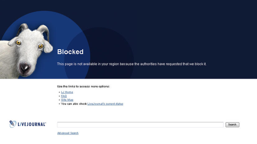 LiveJournal заблокировал страницу в блоге Адагамова
