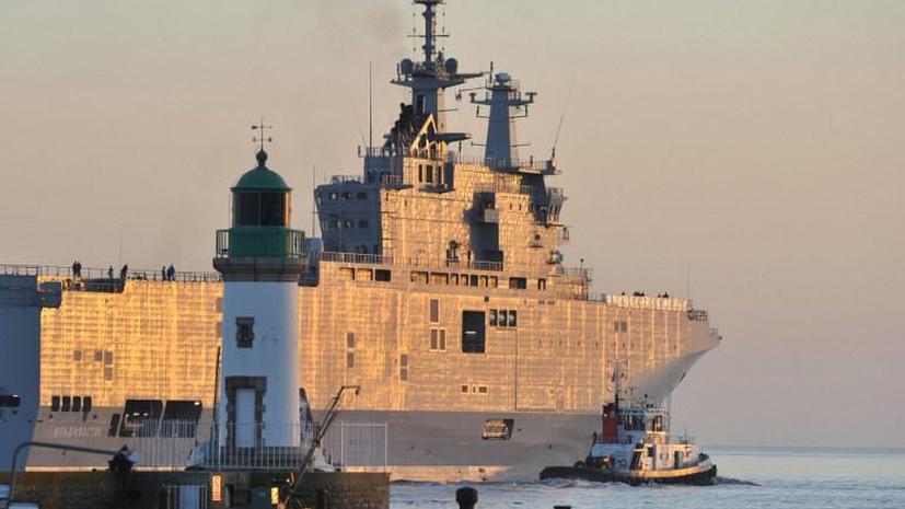 В Петербурге спустили на воду кормовую часть десантного корабля класса «Мистраль»