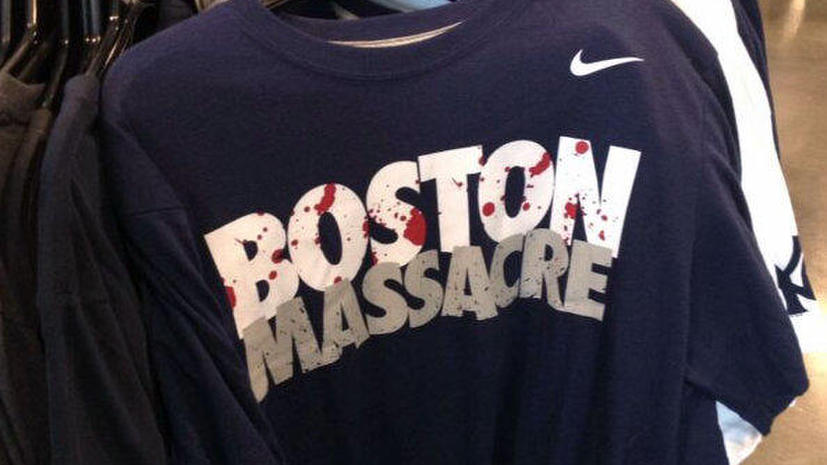 Nike перестанет продавать футболки с надписью «Бостонская резня», выпускавшиеся 35 лет
