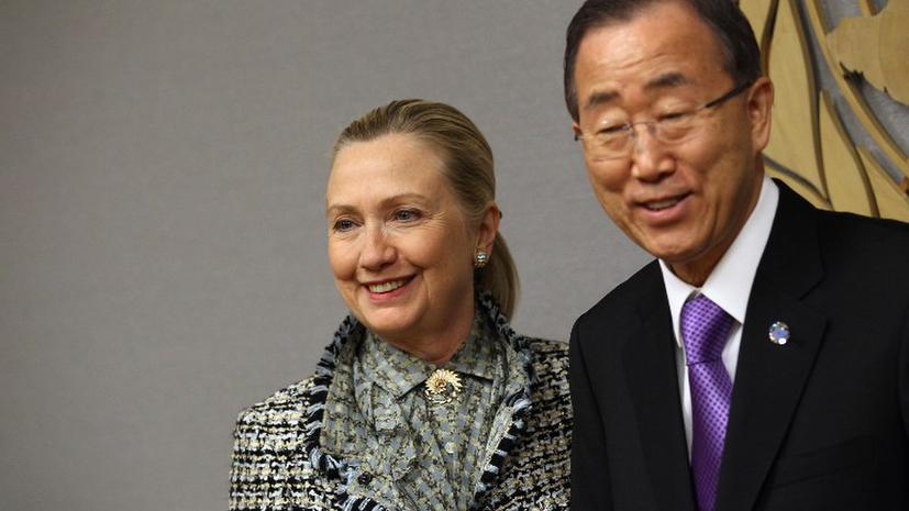 Хиллари Клинтон и Пан Ги Мун постараются урегулировать конфликт в Газе