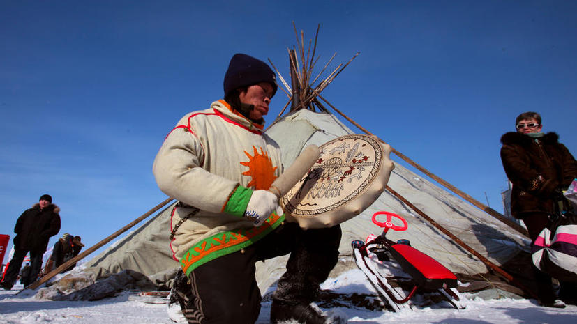 Сибирские шаманы призывают духов для победы сборной России на Олимпиаде в Сочи