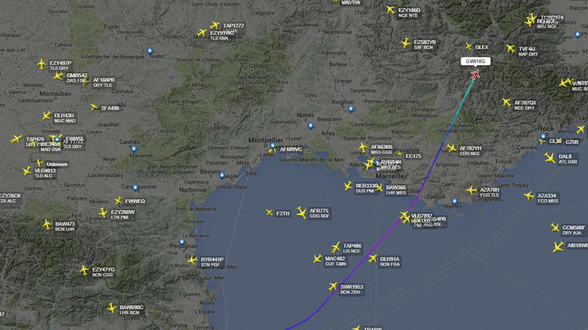 На юге Франции разбился самолёт со 148 пассажирами на борту