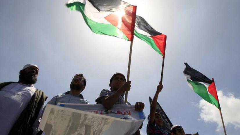 Палестинский флаг впервые помещён рядом с израильским
