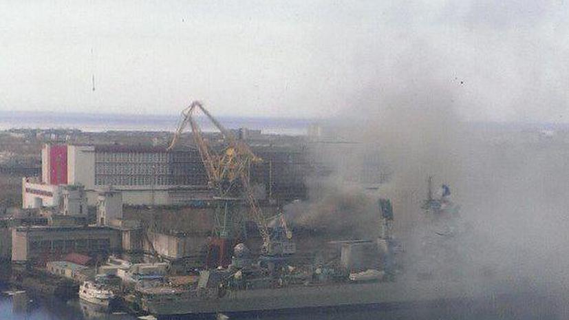 На судоремонтном заводе «Звёздочка» загорелась атомная подлодка