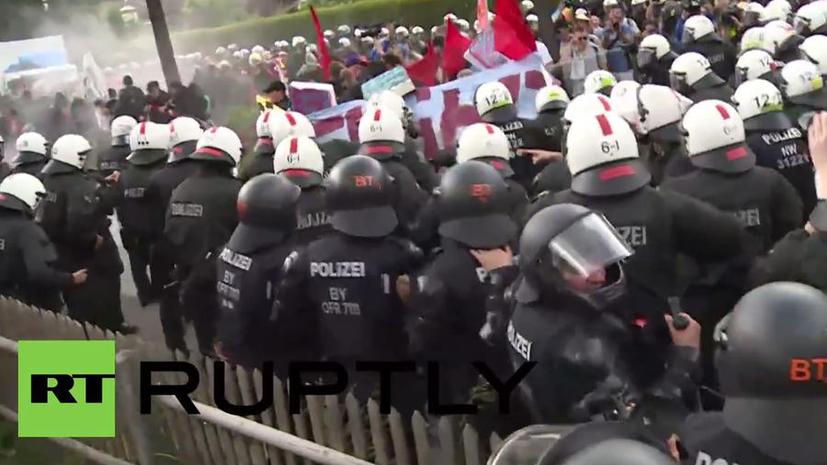 Полиция применила слезоточивый газ во время акции протеста против саммита G7 в Германии