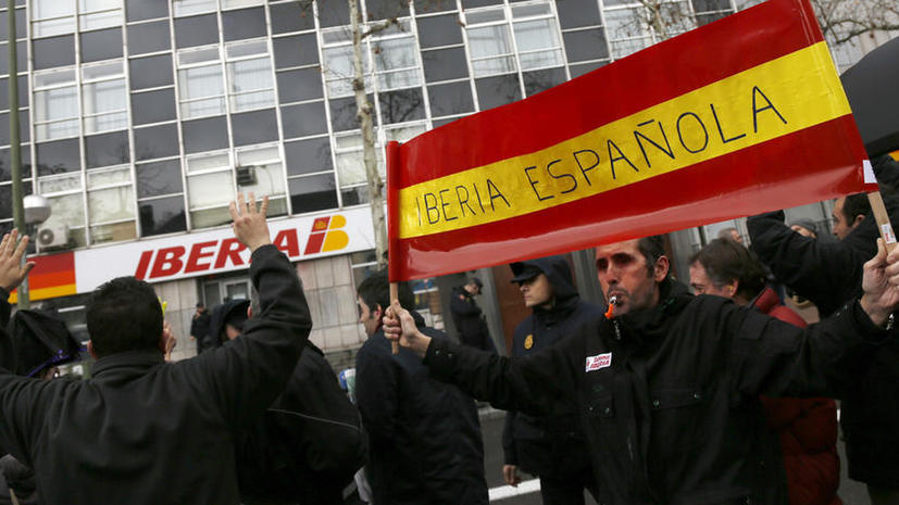 8 тыс. сотрудников Iberia вышли на забастовку в Мадриде