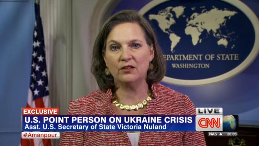 Виктория Нуланд в эфире CNN обвинила Россию в дестабилизации ситуации на Украине